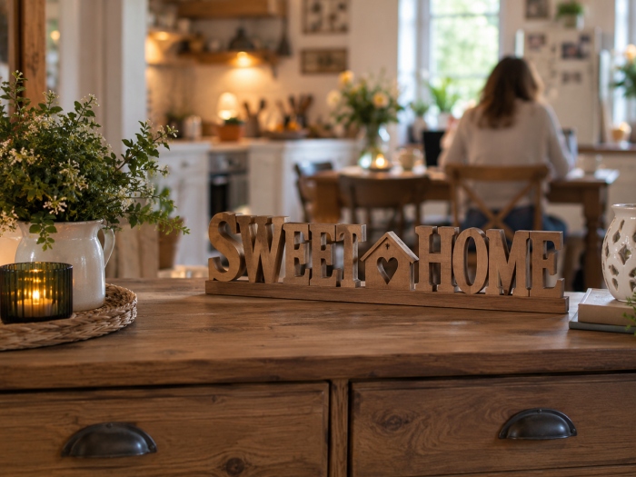 Sweet home, ilustrácia interiéru a dekorácií